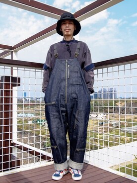 「stussy」｜「アイテム（サロペット/オーバーオール）」を使った、Jin_wさん（メンズ・170cm）の冬コーディネート