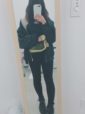 「DAMMY（ダミー）のアイテム」を使った、ぷりんさん（レディース・160cm）の春コーディネート