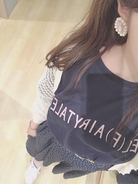 「アイテム（イヤリング）」を使った、ゆいのんさん（レディース・152cm・20代）の春コーディネート