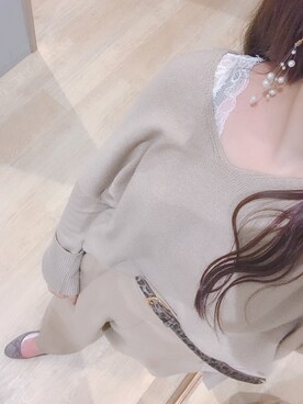 「アイテム（イヤリング）」を使った、ゆいのんさん（レディース・152cm・20代）の秋コーディネート