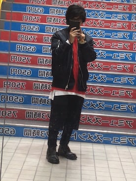 「SOPHNET.（ソフネット）のアイテム（MA-1）」を使った、yst(不定期)さん（メンズ・172cm）の冬コーディネート