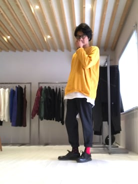 「KIDS LOVE GAITE」｜「アイテム（トップス）」を使った、yst(不定期)さん（メンズ・172cm）の冬コーディネート