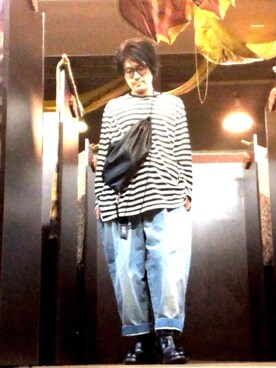 「KIDS LOVE GAITE」｜「アイテム（トップス）」を使った、yst(不定期)さん（メンズ・172cm）の冬コーディネート