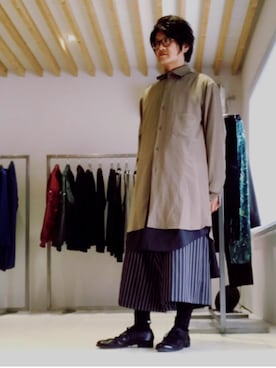「SISE（シセ）のアイテム（パンツ）」を使った、yst(不定期)さん（メンズ・172cm）の冬コーディネート