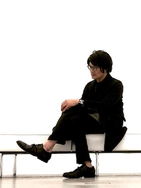 「UNDERCOVER（アンダーカバー）のアイテム（チェスターコート）」を使った、yst(不定期)さん（メンズ・172cm）の冬コーディネート