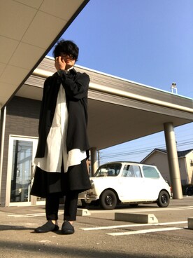 「SISE（シセ）のアイテム（パンツ）」を使った、yst(不定期)さん（メンズ・172cm）の春コーディネート