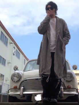 「UNDERCOVER（アンダーカバー）のアイテム（チェスターコート）」を使った、yst(不定期)さん（メンズ・172cm）の秋コーディネート