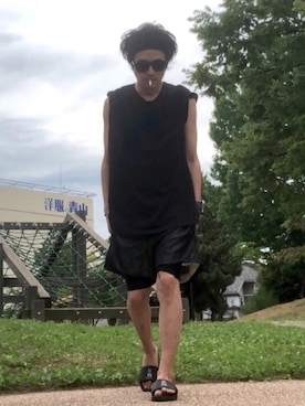 「SISE（シセ）のアイテム（パンツ）」を使った、yst(不定期)さん（メンズ・172cm）の夏コーディネート
