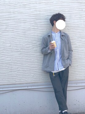 「sence  of placeのアイテム（ジャケット/アウター、シルバー系）」を使った、seriさん（メンズ・173cm）の春コーディネート