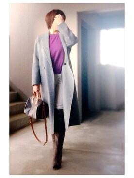 チェスターコートを使った きれい色 の人気ファッションコーディネート Wear