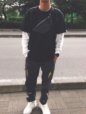 「MAGIC STICK（マジックスティック）のアイテム（バッグ）」を使った、なおきさん（メンズ・170cm）の春コーディネート