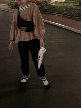 「SVEC（シュベック）のカンフーシューズ kung fu Shoes / ストラップパンプス（バレエシューズ）」を使った、chachaさん（レディース・156cm）の春コーディネート