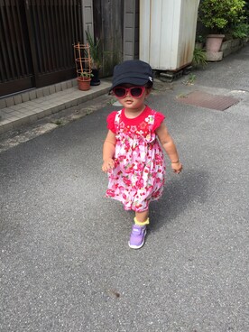 「着物生地」｜🚙むっちゃん兄妹🚓さん（キッズ・90cm）の夏コーディネート