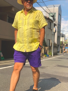 「ALMOST（オルモスト）のアイテム」を使った、近藤　昌さん（メンズ・172cm）の夏コーディネート