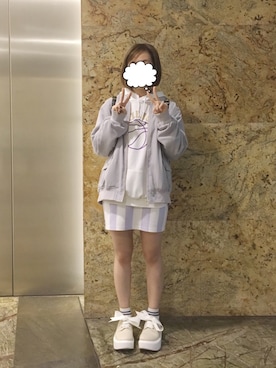 「スボーツミックス」｜「アイテム（スカート）」を使った、初🇭🇰さん（レディース・156cm）の冬コーディネート
