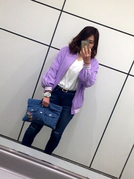 「SPIRALGIRL（スパイラルガール）のアイテム（ブルゾン）」を使った、MaUさん（レディース・160cm）の春コーディネート