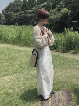「MUJI」｜「アイテム（バレエシューズ）」を使った、ちひろさん（レディース・162cm）の夏コーディネート