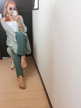 「美容師」｜「アイテム（セットアップ）」を使った、カジマリさん（レディース・162cm）の秋コーディネート
