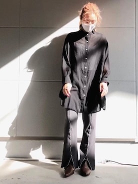 「30代ファッション」｜「アイテム（スラックス）」を使った、カジマリさん（レディース・162cm）の秋コーディネート