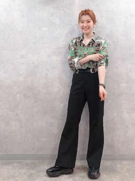 「テロテロ」｜カジマリさん（レディース・162cm）の春コーディネート