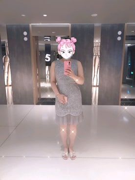 「アイテム（ドレス、グレー系）」を使った、gloriagfさん（レディース・164cm）の夏コーディネート