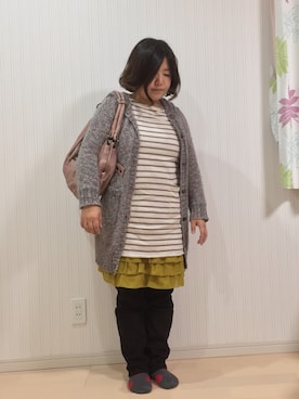 「Jocomomola（ホコモモラ）のアイテム（トップス）」を使った、はななさん（レディース・150cm）の冬コーディネート