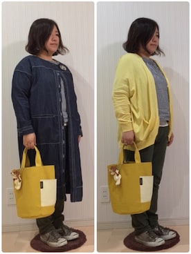 「spring」｜「アイテム（ノーカラージャケット）」を使った、はななさん（レディース・150cm）の春コーディネート