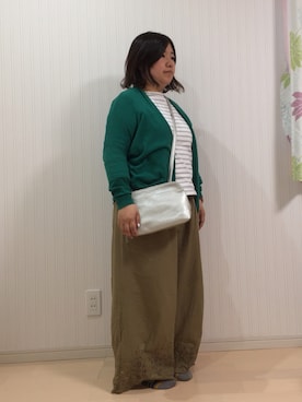 「スカラップ」｜「アイテム（アナログ腕時計）」を使った、はななさん（レディース・150cm）の春コーディネート