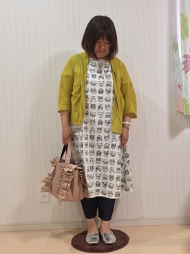 「Jocomomola（ホコモモラ）のアイテム（トップス）」を使った、はななさん（レディース・150cm）の春コーディネート