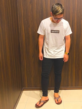 「Abercrombie&Fitch（アバークロンビーアンドフィッチ）のアイテム（シューズ）」を使った、hiroさん（メンズ・165cm）の夏コーディネート