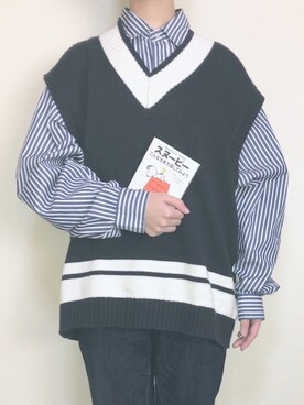 「ハイウエストストレートジーンズ」｜わふおさん（レディース・160cm）の春コーディネート