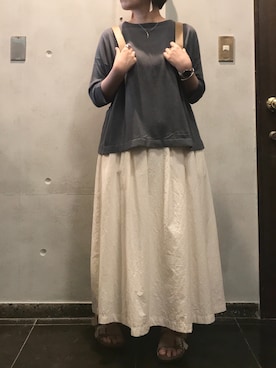 「CLEDRAN（クレドラン）のアイテム」を使った、angyさん（レディース・156cm）の夏コーディネート