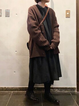 「MUKAVA（ムカヴァ）のアイテム」を使った、angyさん（レディース・156cm）の秋コーディネート