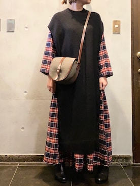 「CLEDRAN（クレドラン）のアイテム」を使った、angyさん（レディース・156cm）の秋コーディネート