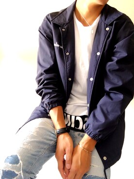 「Dickies（ディッキーズ）のアイテム（その他アウター）」を使った、ゆーとさん（メンズ・182cm）の秋コーディネート