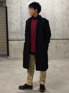 「Abercrombie&Fitch（アバークロンビーアンドフィッチ）のアイテム（チノパンツ）」を使った、ゆさん（メンズ・169cm）の冬コーディネート
