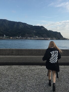 「off white」｜「アイテム（ブーティ）」を使った、ㅇㅋㄴさん（レディース・154cm）の秋コーディネート
