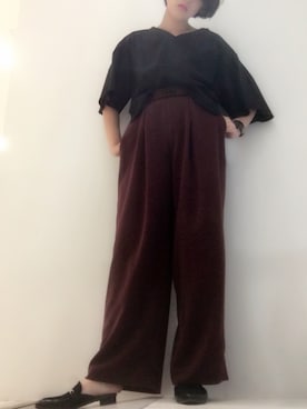 「STUDIOUS（ステュディオス）のアイテム（ブーティ）」を使った、テラダアイリさん（レディース・163cm）の夏コーディネート