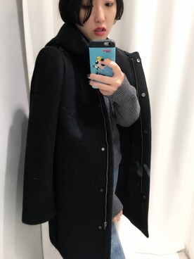 「STUDIOUS（ステュディオス）のアイテム（その他アウター）」を使った、テラダアイリさん（レディース・163cm）の秋コーディネート