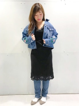 「Khaju（カージュ）のアイテム」を使った、権田　彩弓さん（レディース・157cm）の冬コーディネート