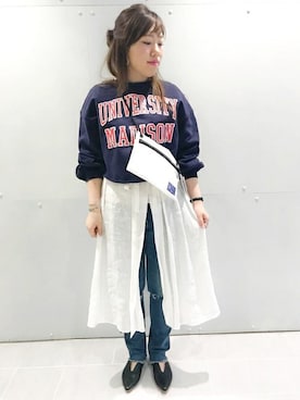 「Khaju（カージュ）のアイテム」を使った、権田　彩弓さん（レディース・157cm）の冬コーディネート
