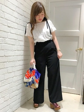 「Khaju（カージュ）のアイテム」を使った、権田　彩弓さん（レディース・157cm）の春コーディネート