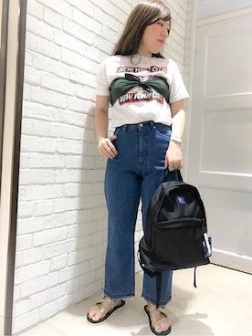 「Khaju（カージュ）のアイテム」を使った、権田　彩弓さん（レディース・157cm）の春コーディネート