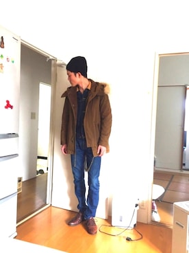 「JOURNAL STANDARD（ジャーナルスタンダード）のアイテム（モッズコート）」を使った、MM.Hさん（メンズ・173cm）の冬コーディネート