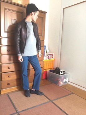 「alexanderwang（アレキサンダーワン）のアイテム（スウェット）」を使った、MM.Hさん（メンズ・173cm）の冬コーディネート