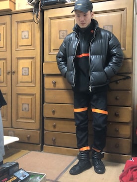 「Harley-Davidson（ハーレーダビッドソン）のアイテム（ジャケット/アウター）」を使った、MM.Hさん（メンズ・173cm）の春コーディネート
