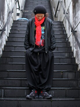 「SASQUATCHfabrix.（サスクワァッチファブリックス）のアイテム」を使った、MANYさん（メンズ・175cm）の冬コーディネート