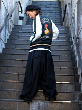 「SASQUATCHfabrix.（サスクワァッチファブリックス）のアイテム」を使った、MANYさん（メンズ・175cm）の冬コーディネート