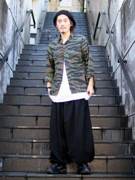 「SASQUATCHfabrix.（サスクワァッチファブリックス）のアイテム」を使った、MANYさん（メンズ・175cm）の冬コーディネート