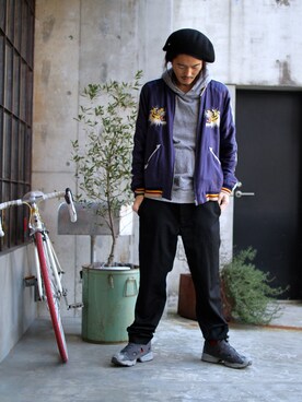 「東洋エンタープライズ（トーヨーエンタープライズ）のアイテム（その他アウター）」を使った、MANYさん（メンズ・175cm）の冬コーディネート